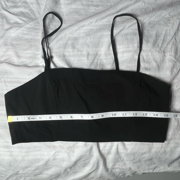 Lulus Black Bustier Crop Top Spaghetti Strap Front Zip Corset Style - Picture 6 of 7